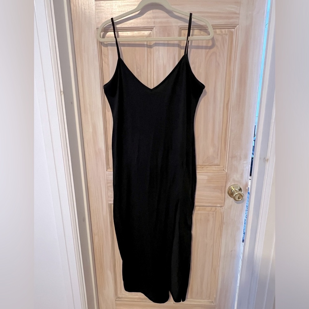 Black Maxi Dress with Leg Slit size XL